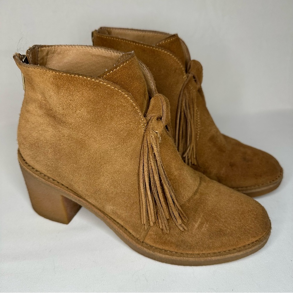 UGG Corin Suede Tassel Zip Ankle Boot Chestnut Brown Women’s Size 7